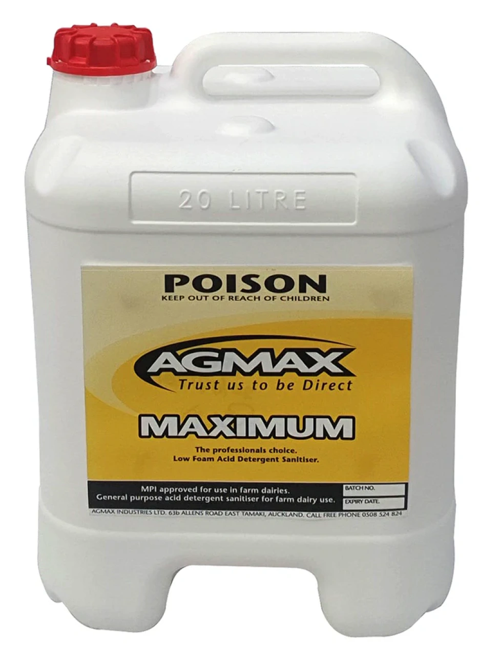 Maximum Acid Detergent Sanitiser 20lt